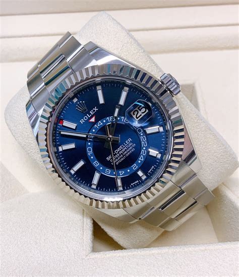 rolex skydweller blue face|Rolex Sky-Dweller price uk.